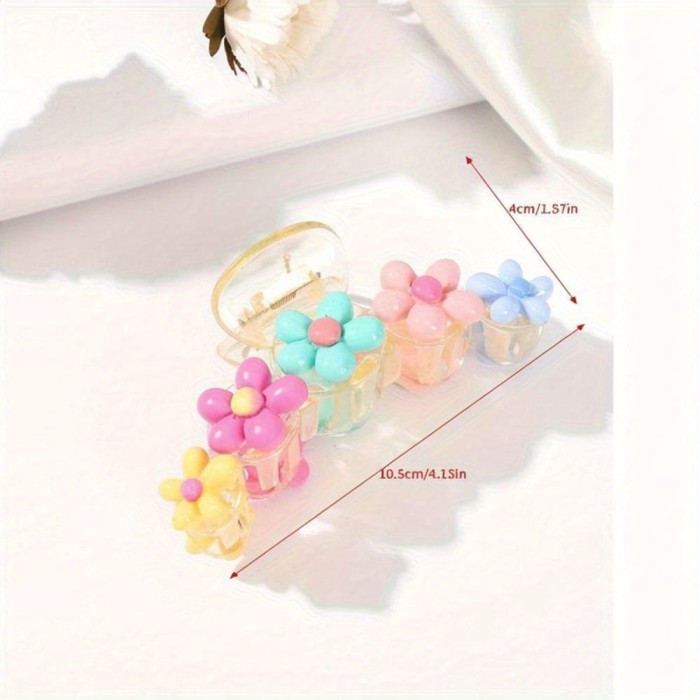 Y2K-Inspired Sparkly Star & Flower Hair Clip - Cute Boho Style, Colorful Dopamine Boosting Accessory For Women And Girls