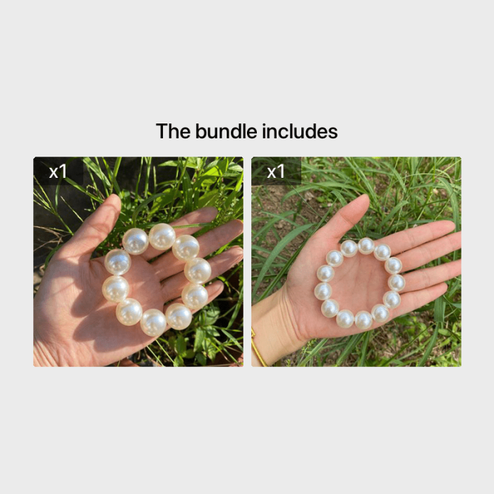 Faux Pearl Hair Tie Scrunchie Simple Elegant Decorative Rubber Band Hair Accessories