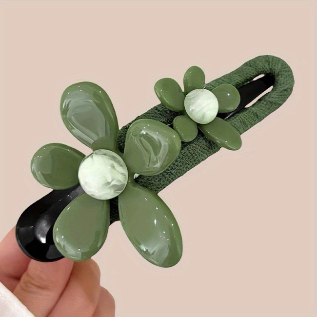 1 Pcs\u002F 3Pcs Elegant Flower Large Duckbill Hair Clip