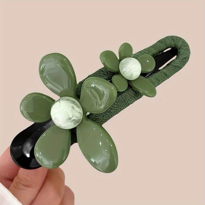 1 Pcs\u002F 3Pcs Elegant Flower Large Duckbill Hair Clip