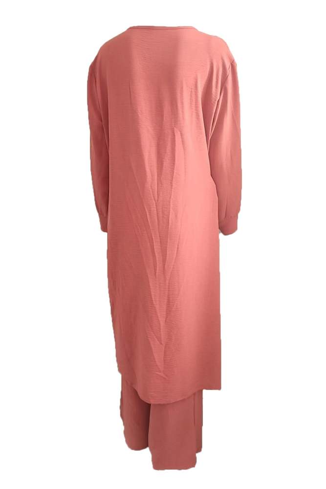 Slit Long Tops Two-piece Pants Suits