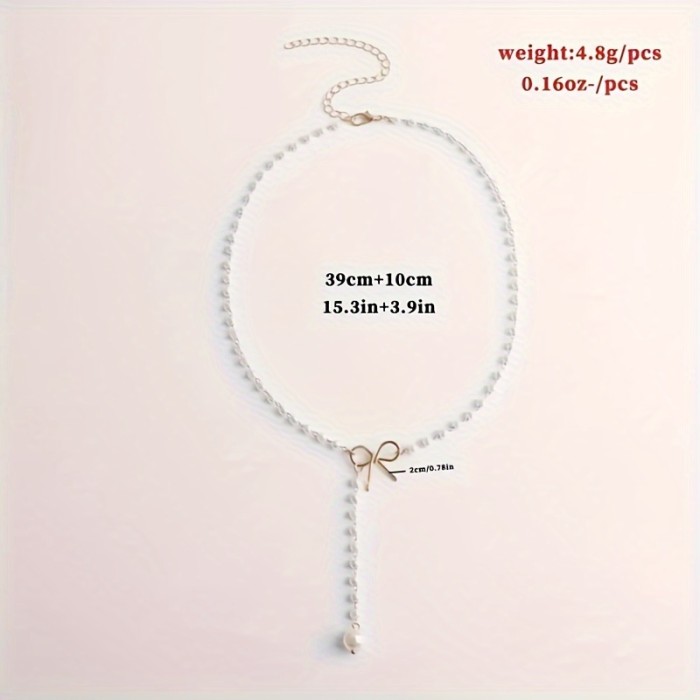 Elegant Faux Pearl Pendant Necklace for Women - Chic Alloy, Perfect for Casual Attire