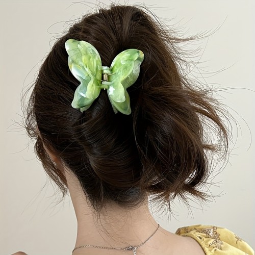4PC Super Fairy French Retro Romantic Large Texture Butterfly Clip Girly Texture Back Head Clip Headwear Hair