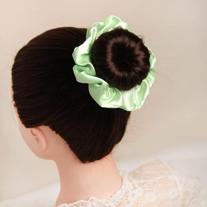 8pcs Colorful Scrunchies Summer Stain Hair Tie Elastics Hair Bands Soft Hair Ties For Women