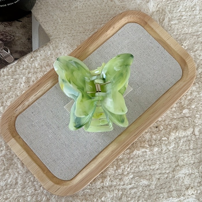 4PC Super Fairy French Retro Romantic Large Texture Butterfly Clip Girly Texture Back Head Clip Headwear Hair