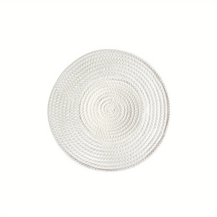 5 Pieces Durable Washable Hand Woven Rope Table Placemats Coasters. Can Be Used For Rustic Or Farmhouse Themed Table Home Décor