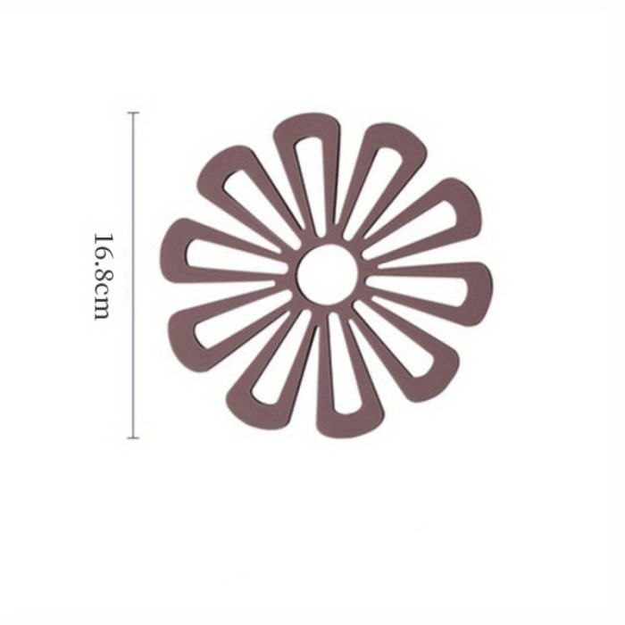 1pc Heat Resistant Heat Insulation Pad, Thickened Table Anti-Scald Dish Pad, Nordic Household Anti-Slip Tea Coaster, Pattern Silicone Pad