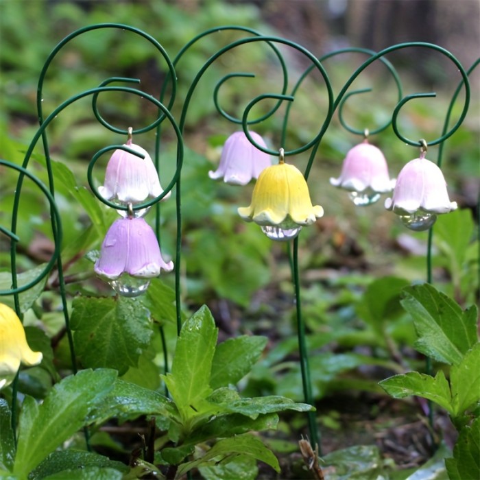 18 Pieces Of Everlasting Lilies Of The Valley, Fairy Garden Accessories, Fairy Garden Balcony Micro Landscape Plug-ins, Flower Pots, Potted Craft Decorations, Home Decorations, Christmas And Easter Decorations