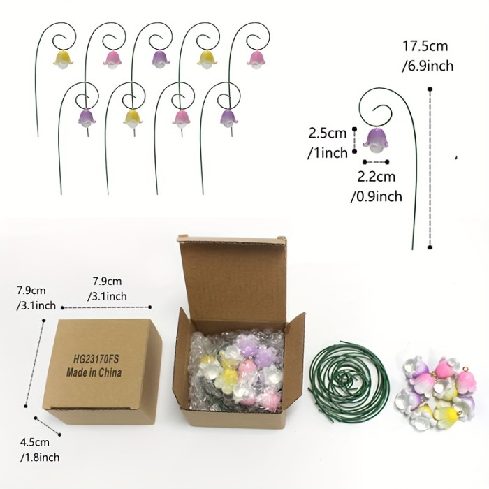 18 Pieces Of Everlasting Lilies Of The Valley, Fairy Garden Accessories, Fairy Garden Balcony Micro Landscape Plug-ins, Flower Pots, Potted Craft Decorations, Home Decorations, Christmas And Easter Decorations