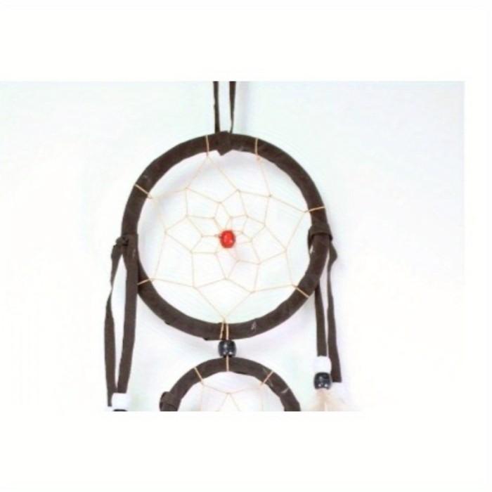 Brown handmade dream catcher with feathers wall hanging decoration ornaments gift