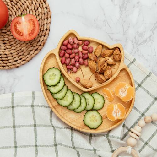 Cute Fox Shape Plate, Including Fork, Spoon Three-piece Set, Can Be Used As Fruit Plate, Snack Plate, Dirty Easy To Clean, Halloween, Christmas Gifts