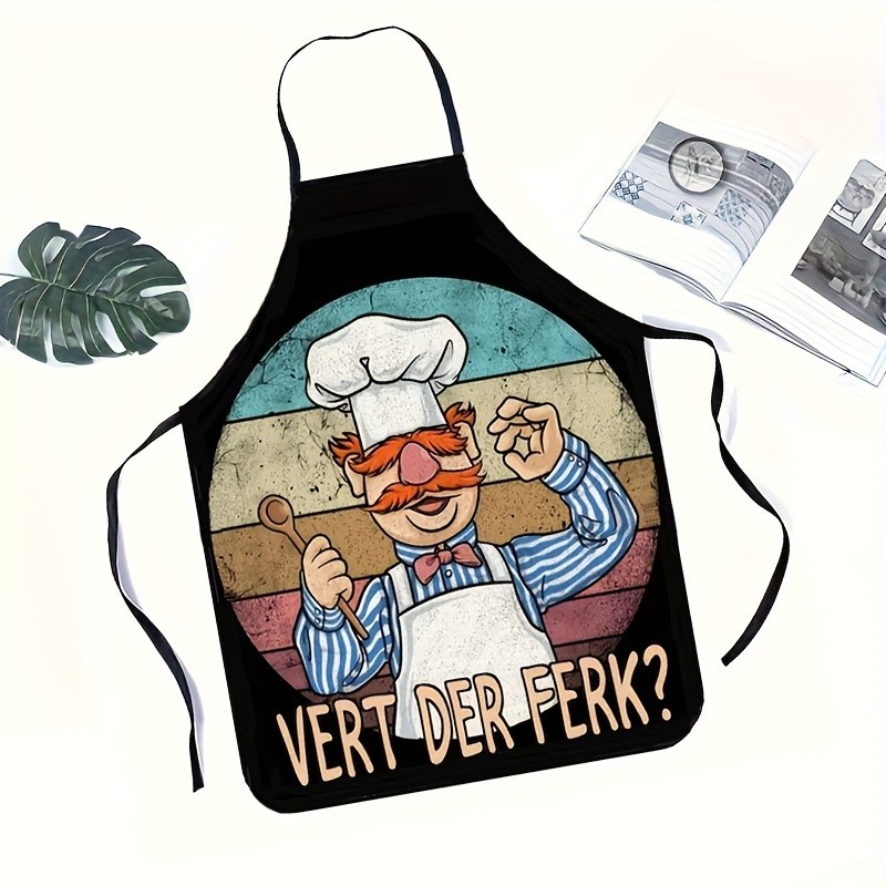 1PC Funny Chef Cartoon Apron with \