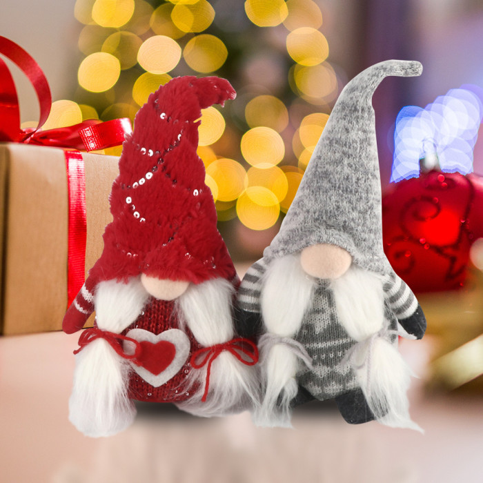 BIGTREE Christmas Gnomes Tomte, Scandinavian Swedish Santa Decorations Elf with Knitted Hats for Xmas Holiday Ornaments Home Deocr