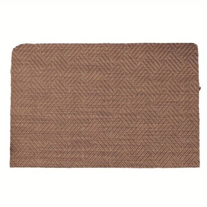 4PCS, Solid Color Twill Woven Waterproof, Oil-proof and Heat-insulating Table Mat, Golden Silk Pattern Hotel Restaurant Placemat, Suitable for Wedding Banquet Christmas Decoration, 30*45cm, Random Style