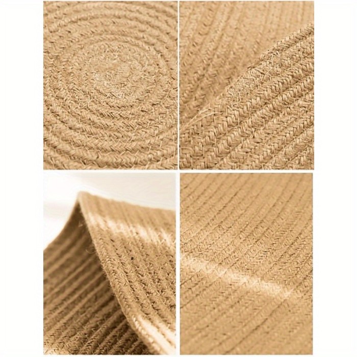 11.81×15.75in Premium Round Woven Rattan Braided Placemats - Handcrafted, Dining and Restaurant Table Decoration - Easy-to-Clean Table Mats for Elegant Dining Decor and Everyday Use - Protect Your Table from Spills and Scratches