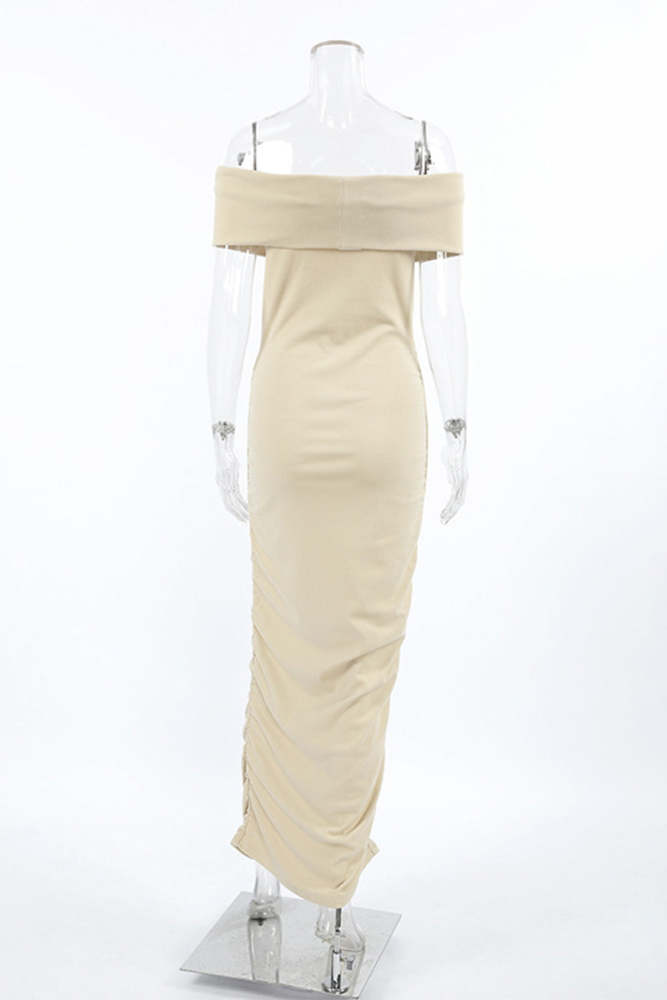 Sexy Ruched Off Shoulder One Step Skirt Dresses