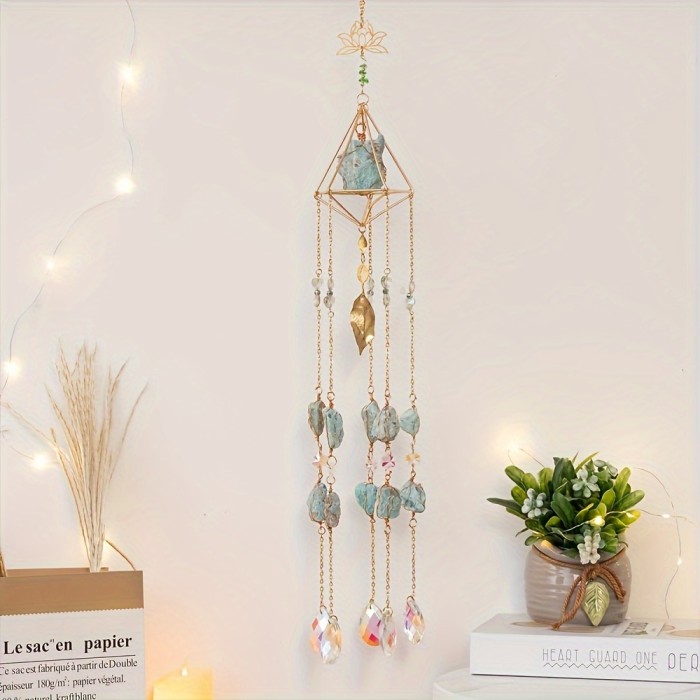 Sun Catcher, Crystal Suncatcher Wind Chime Pendant, Handmade Garden Wall Hanging Decorations Indoors Outdoors Living Room Courtyard Decorative Pendant