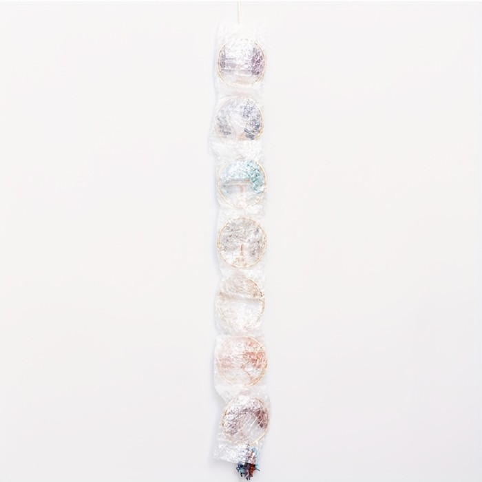 Sun Catcher Wind Chime Amethyst Garden Pendant Handmade Agate Wind Chime Natural Gravel Moon Decoration