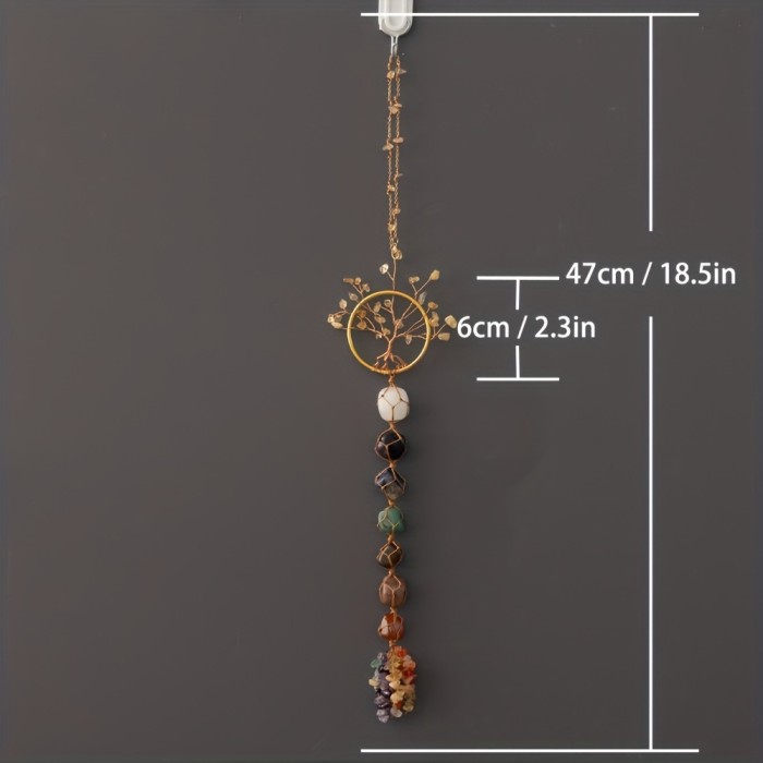 1pc Gem DreamCatcher Suncatcher Hanging Healing Suncatchers Wind Chimes Crystal Dream Catcher Rainbow Maker Prisms Sun Catchers Indoor Window Garden Outdoor Decor