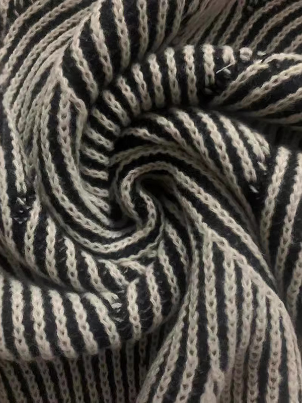 Long Sleeves Loose Contrast Color Split-Joint Striped Round-Neck Pullovers Sweater Tops