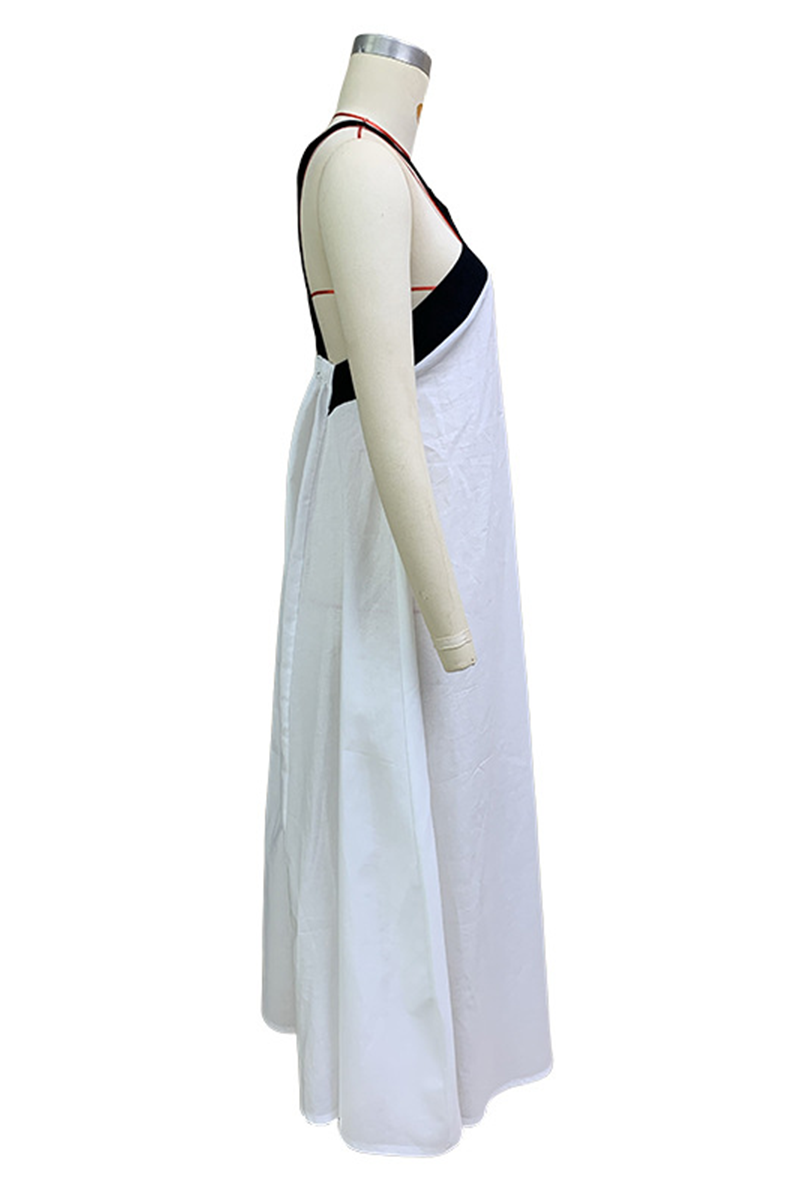Casual Daily Solid Color V Neck Sling Dresses(7 Colors) main image 0