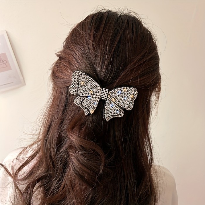 3pcs Women's Large Butterfly Hairpins Women's Hairpins Rhinestone High-end Hair Accessories Prom Temperament Dress Up Hairpins Bow Hairpins Women's Hairpins