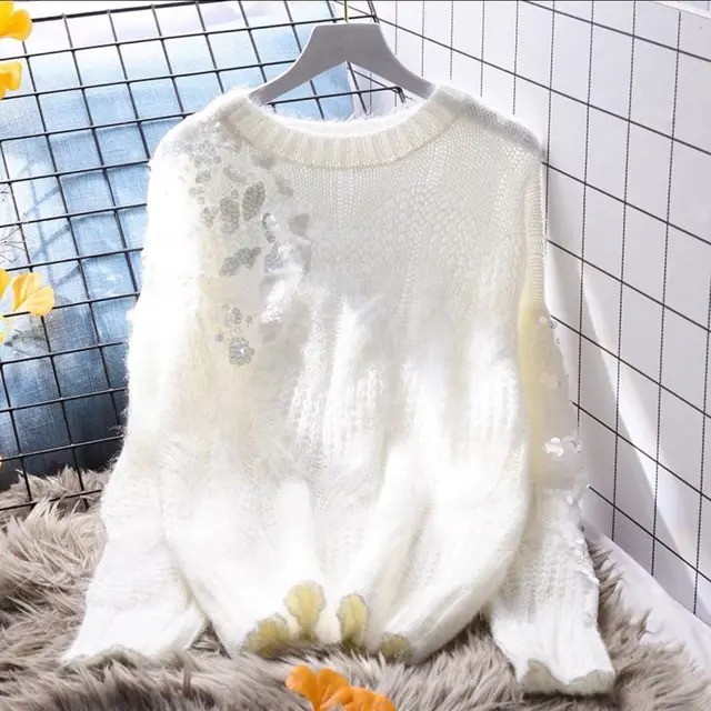 Women's Solid Pullover Casual Winter Warm Sweater