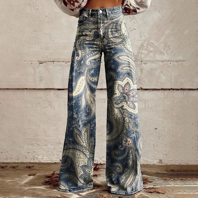 Women's Bohemian Style Loose Wide-Legs Pants