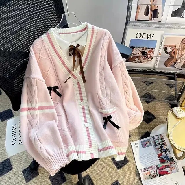 Women's Cozy Winter Butterfly Warm Cardigan Sweater