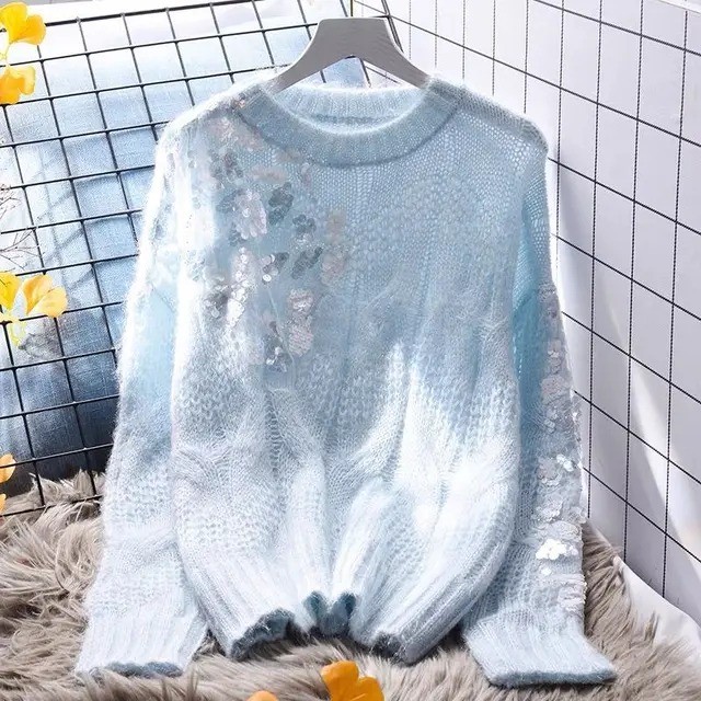 Women's Solid Pullover Casual Winter Warm Sweater