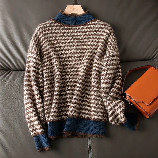 Women's Autumn Winter Casual Turtleneck Loose Cozy Sweater