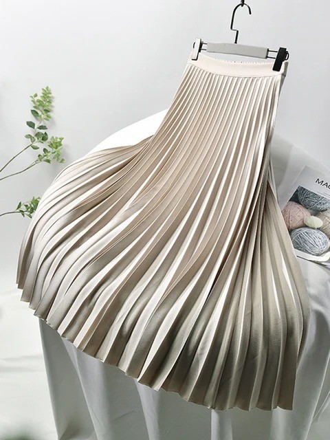 Women's Autumn Winter Elegant High-Waist Skirt