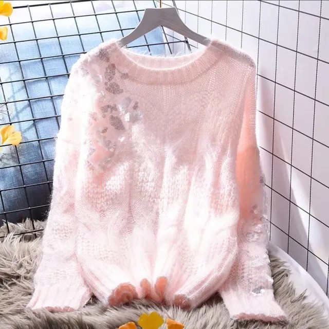 Women's Solid Pullover Casual Winter Warm Sweater