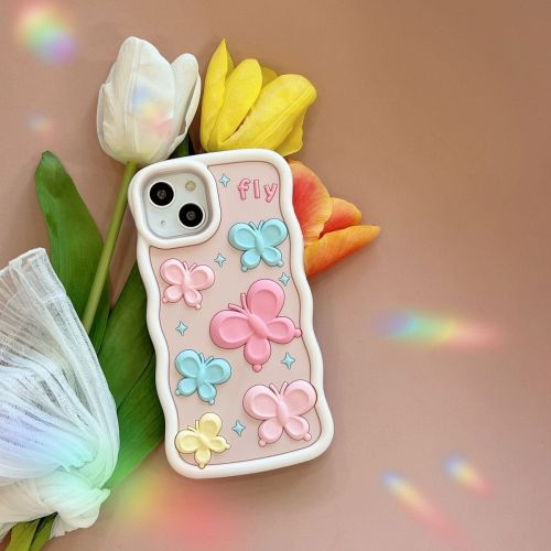 Creative 3D Colorful Butterfly Phone Case for iPhone
