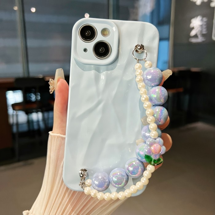 Candy Colored Floral Bracelet Phone Case, Available in a Variety of Sweet Colors, for Iphone 7\u002F8\u002FX\u002F11\u002F12\u002F13\u002F14\u002F15 Series