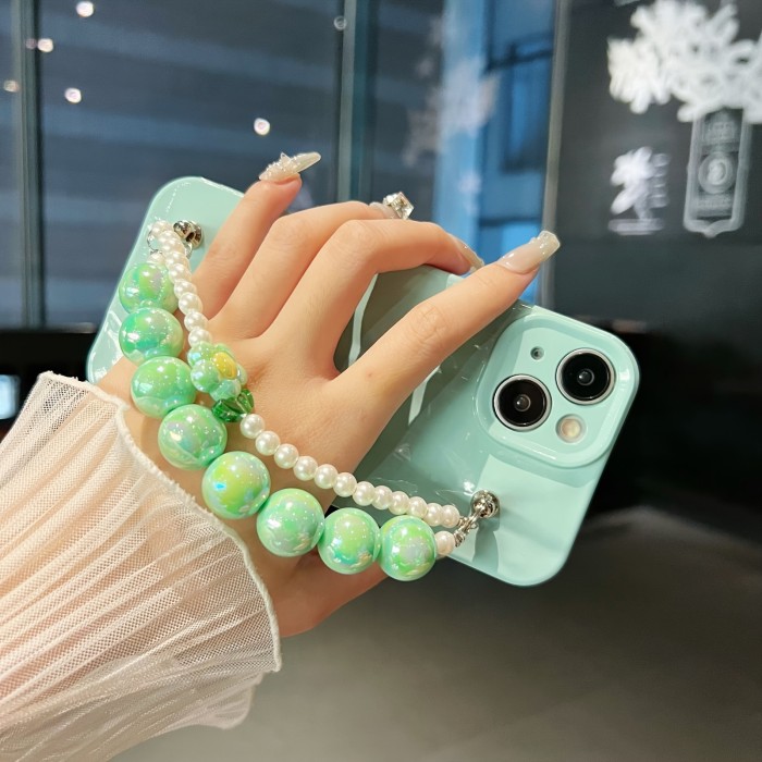 Candy Colored Floral Bracelet Phone Case, Available in a Variety of Sweet Colors, for Iphone 7\u002F8\u002FX\u002F11\u002F12\u002F13\u002F14\u002F15 Series