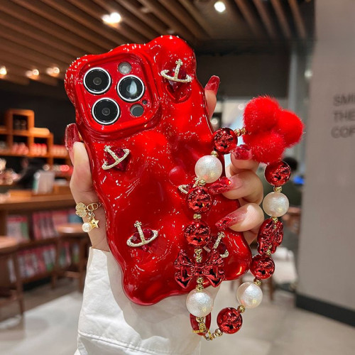High-end Feeling New Year Limited Model Suitable for iPhone15 Mobile Phone Case Red 14promax High-end Electroplating 13 Light Luxury 12 Internet Celebrity