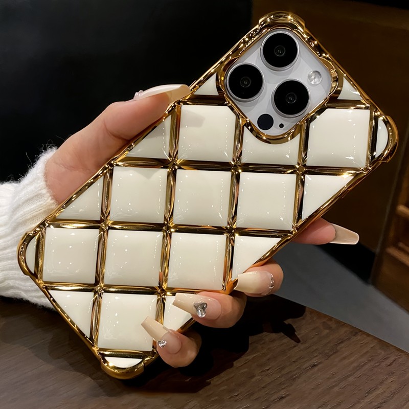 High-end fashion three-dimensional diamond-shaped anti-fall mobile phone case
