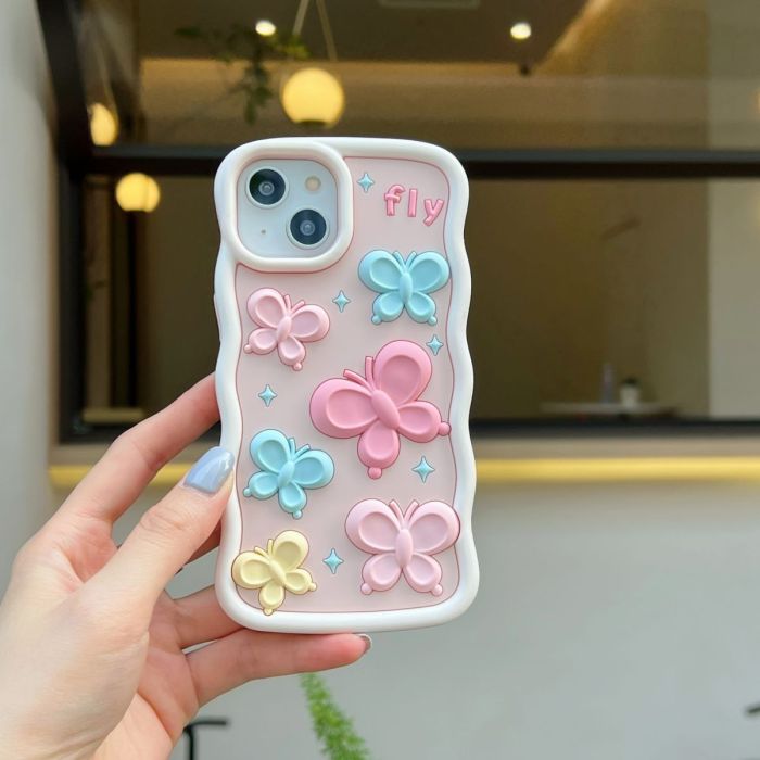 Creative 3D Colorful Butterfly Phone Case for iPhone
