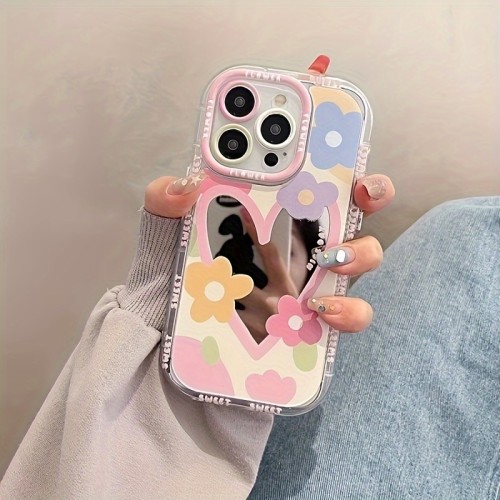 High-quality phone case suitable for iPhone 15 14 13 12 11 pro max Sweat love Serve as a mirror
