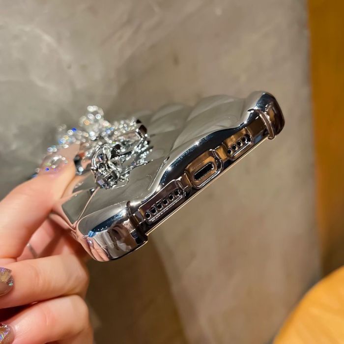 Glittering Diamond Rhinestones Soft TPU Phone Case, Fashion Portable Glitter Rhinestones Back Case, Anti-Drop Shockproof Cover With Bling Diamond Strap, Shell Covers For iPhone 16 15 Pro Max 14 Pro 13 12