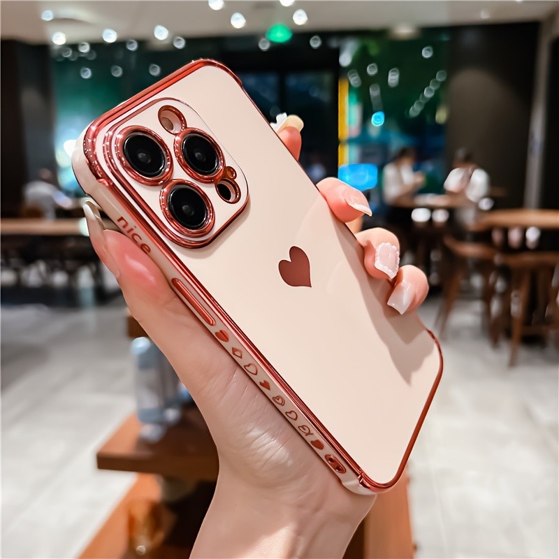 Heart Print Phone Case for iPhone
