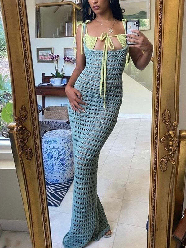 Hollow Out Graceful Bodycon Maxi Dress