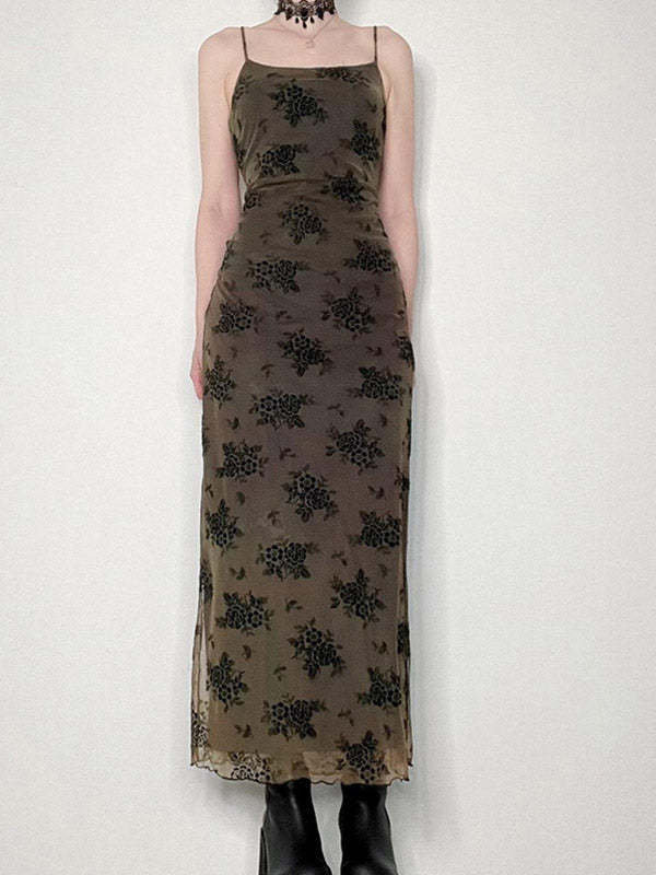 Women's Elegant Printed Maxi Dress