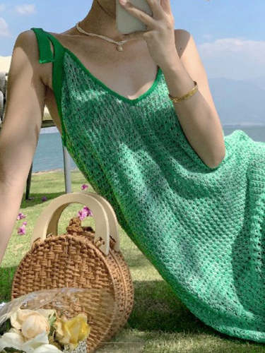 Women's Fashion Casual Lace Suspender Dress