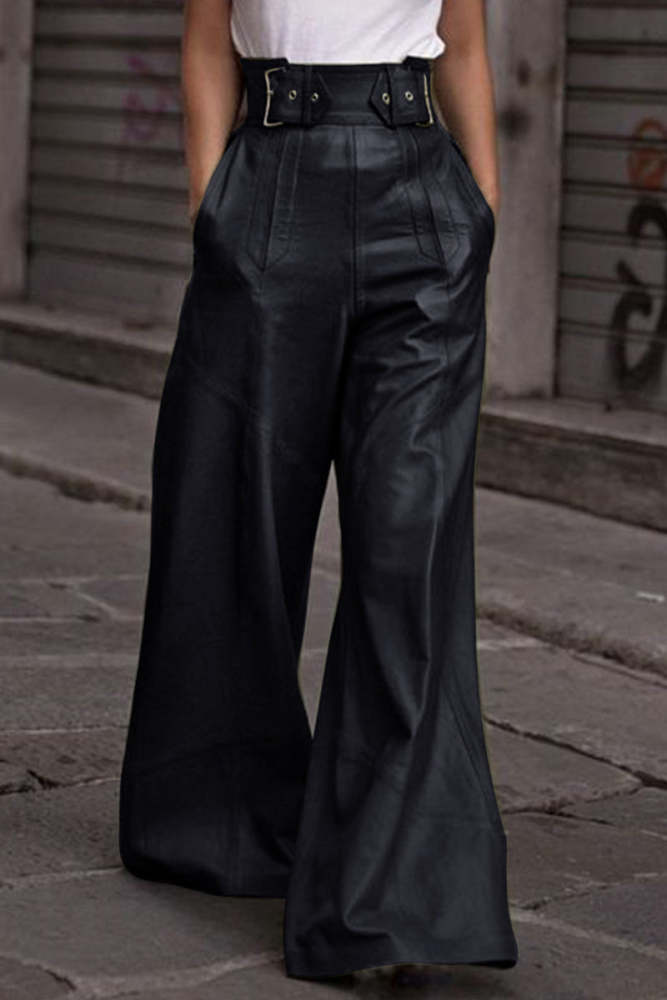 Everyday Patchwork Loose High Waisted Wide Leg Pants