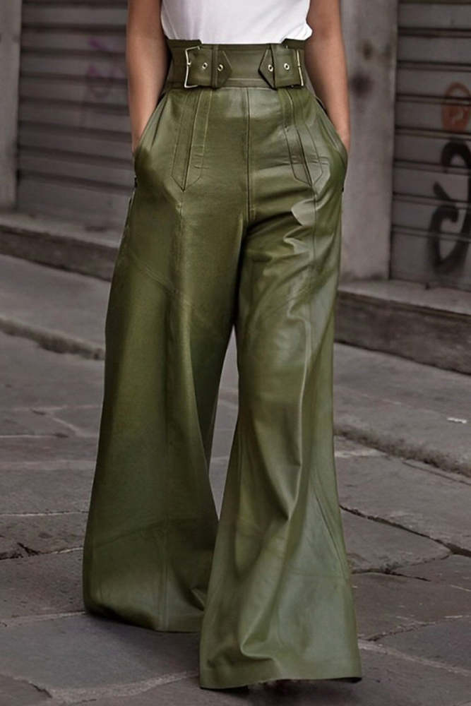 Everyday Patchwork Loose High Waisted Wide Leg Pants