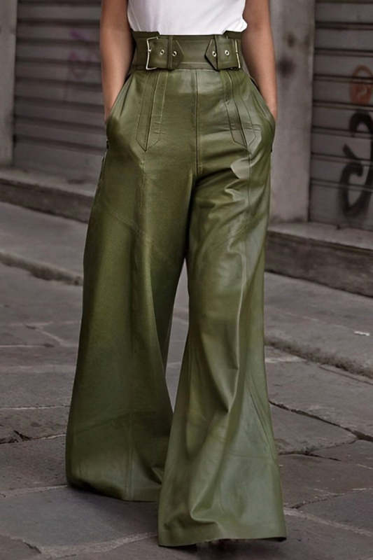Everyday Patchwork Loose High Waisted Wide Leg Pants
