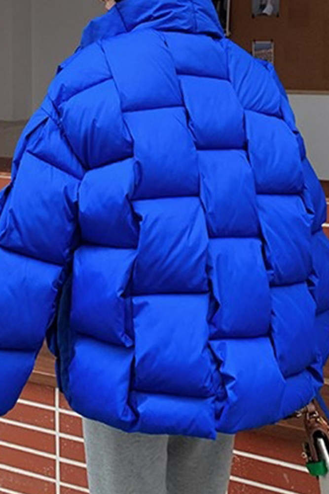 Casual Solid Patchwork Zipper Half A Turtleneck Outerwear(5 Colors)