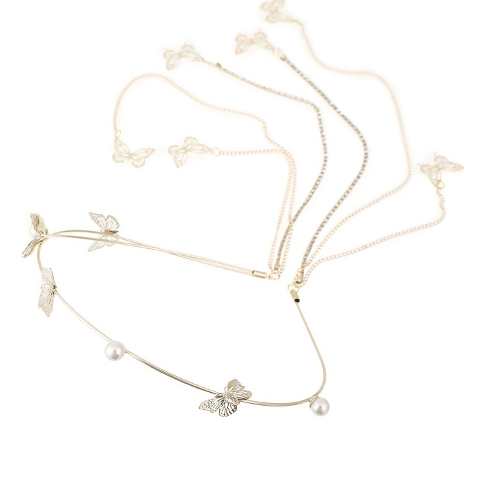 Floral Hair Band Flower Rhinestones Imitation Pearl Crystal Alloy Hairband For Women   Wedding Daily Sweet Hair Accessories